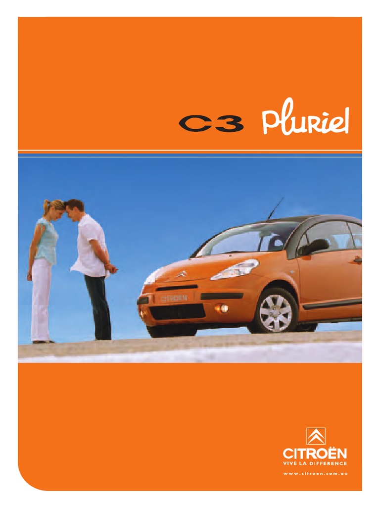 C3 Pluriel Brochure | PDF | Seat Belt | Trunk (Car)
