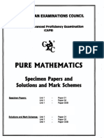 2007 cape pure mathematics u1 specimen paper