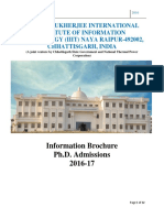 PHD Information Brochure