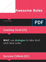 Taking Awesome Notes