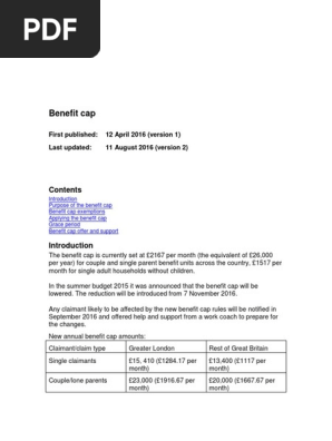 how does the benefit cap work