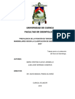 Clavijo. 2016. Prevalencia de La Posición de Terceros Molares Mandibulares Según La Clasificación de Sandhu y Kaur. Junio 2016