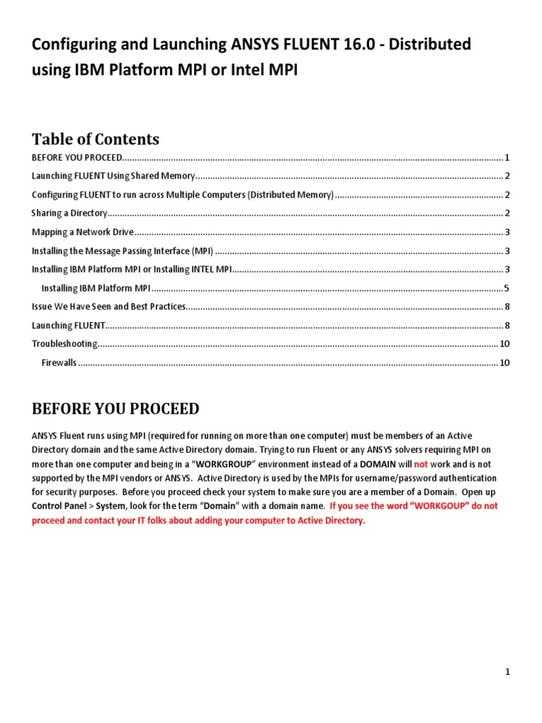 2038432FLUENT 16.0 PlatformIntel PDF Message Passing Interface