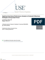 Applying Importance-Performance Analysis To Evaluate E-Business