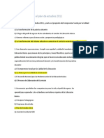 Cuestionario Sobre El Plan de Estudios 2011