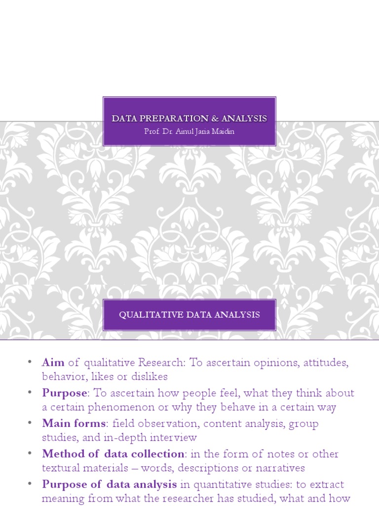 Data Preparation In Research Methods Pdf Qualitative Research Data