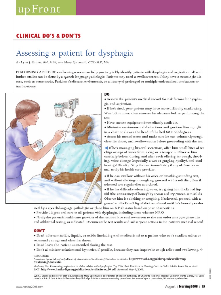 Dysphagia PDF | PDF | Speech Language Pathology | Clinical Medicine