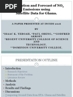 Observation and Forecast of NO2 Emissions Using Satellite Data of  Ghana Presentation1