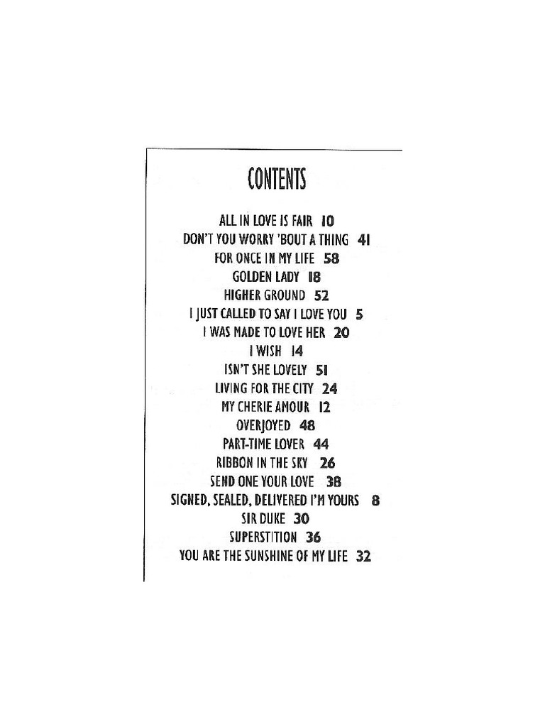 The Stevie Wonder Collection (Eb) PDF | PDF