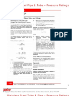 Stainless Steel Pipe &amp; Tube – Pressure Ratings