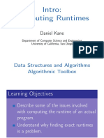 Intro: Computing Runtimes: Daniel Kane