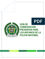 Guia de Conservacion Preventiva Para Los Archivos de La Policia Nacional