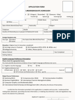 Annex 2 - Bangkok University International College - Undergraduate Application Form