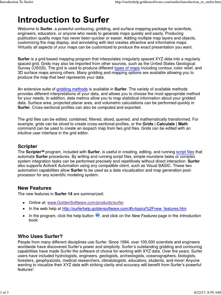 Surfer 8 Software - fasrskills