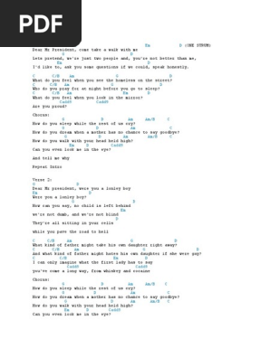 Dear Mr President Chords Song Structure Leisure