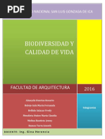 Biodiversidad y Calidad de Vida