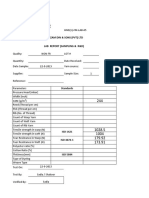 H. Nizam Din & Sons (PVT) LTD Lab Report (Sampling & R&D)