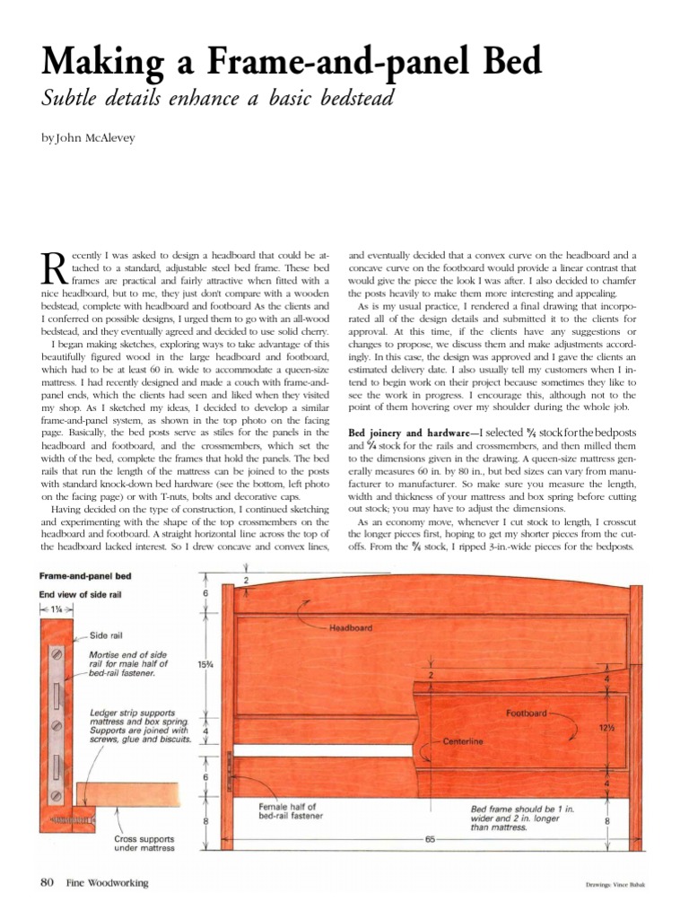 Making A Frame and Panel Bed PDF Bed Woodworking