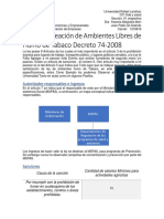 Ley de La Creación de Ambientes Libres de Humo de Tabaco Decreto 74