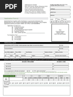 Admissions Center - Benilde Application Form A