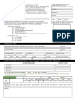 Admissions Center - Benilde Application Form A