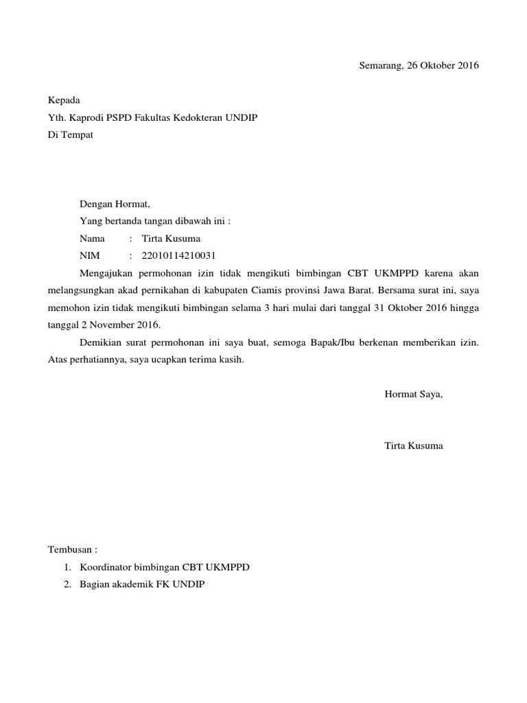 Surat Izin Menikah Docx