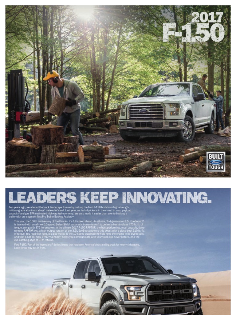2017 F150 Brochure PDF Ford F Series Automatic Transmission