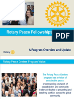 Rotary Peace Fellowships: A Program Overview and Update