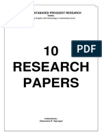 10 Research Papers: Online Databased Proquest Research