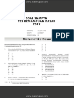 Soal SNMPTN Test Kemampuan Dasar 2012 Dan Jawaban