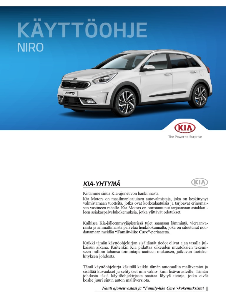 Kia Niro Manual PDF