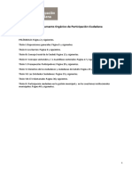 Documento provisional del Reglamento Orgánico de Participación Ciudadana