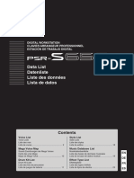 PSR-S650 Data List