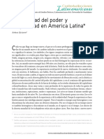 Aníbal Quijano Colonialidad Del Poder y Subjetividad en América Latina