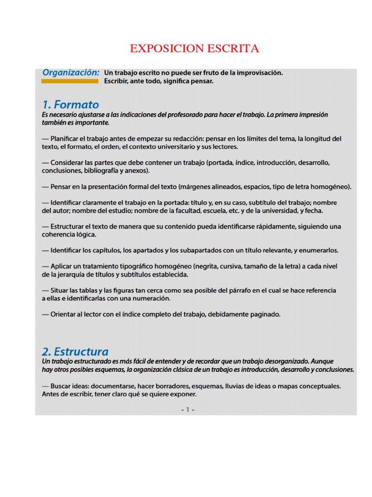 Evaluacion Exposicion Escrita Oral