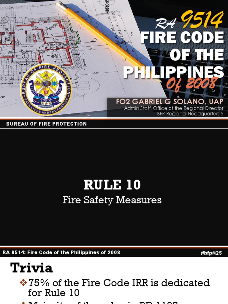 RA 9514: 2008 Fire Code Overview | PDF | Stairs | Fire Safety