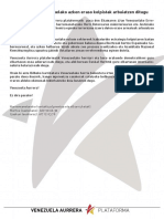 Venezuela Urr Era comunicado de apoyo a Venezuela