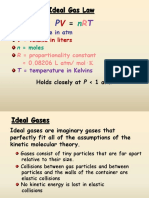 Ideal Gas Law: P Pressure in Atm