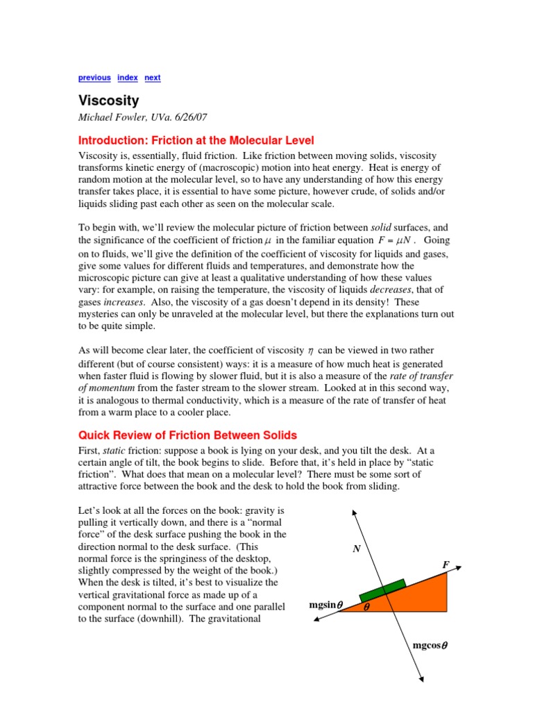 Viscosity | PDF