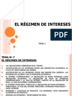Régimen de Intereses, (BCR, Etc.)