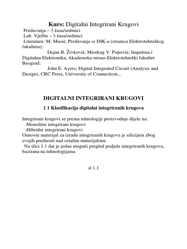 Predavanje 1 PDF | PDF