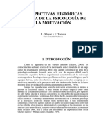 Perspectivas Históricas Acerca de La Psicología de La Motivación