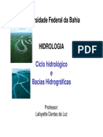 Aulas 1 - Ciclo Hidrologico e Bacias Hidrograficas 