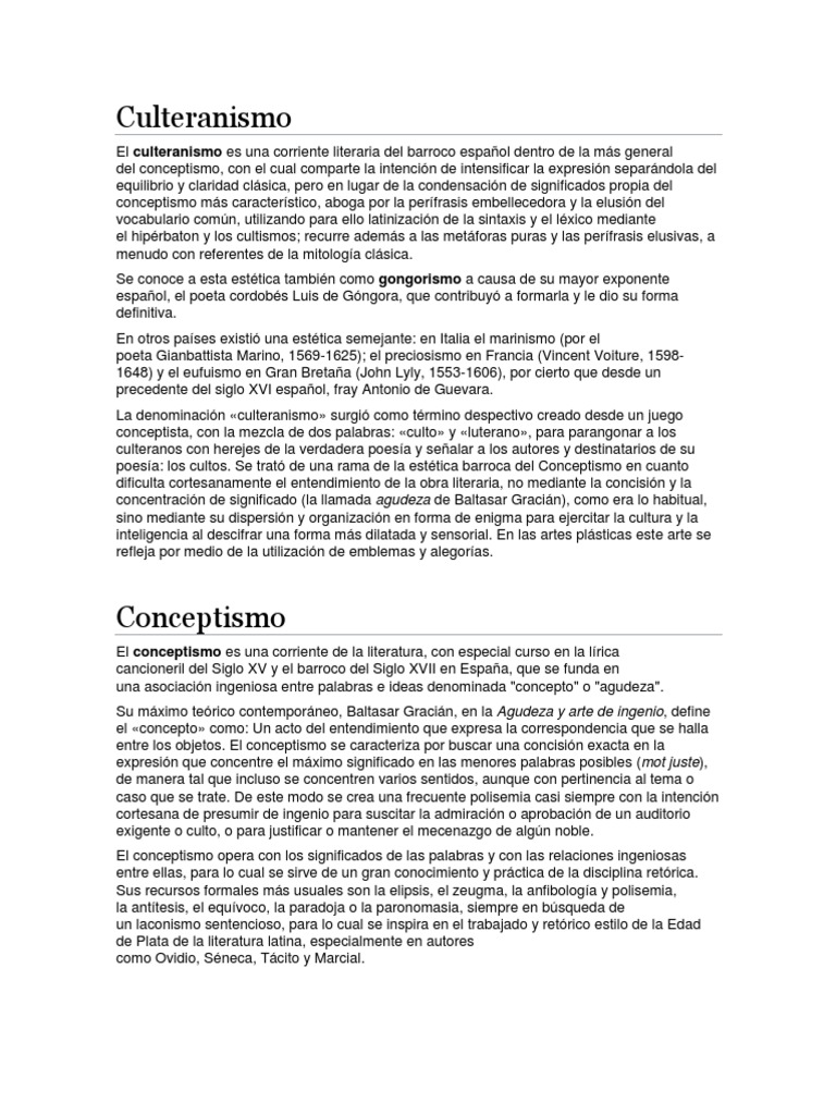 Culteranismo Descargar Gratis Pdf Science Ciencia Filosófica