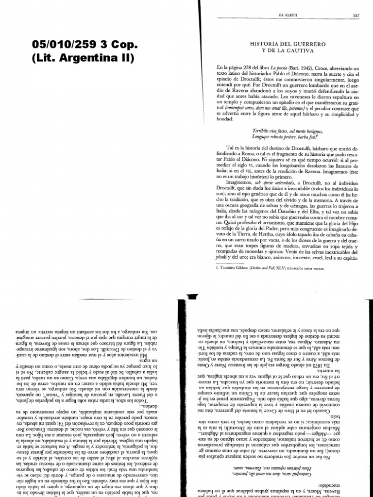 Historia Del Guerrero y La Cautiva PDF