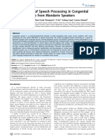 The Mechanism of Speech Processing in Congenital Amusia