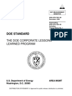 DOE Standard - Lesson Learned Program PDF
