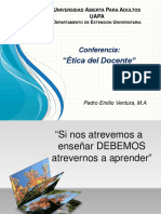 Conferencia Etica Del Docente - Pedro Emilio Ventura