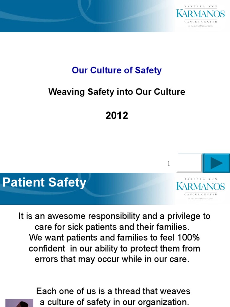 Patient Safety Culture and Practices | PDF | Patient | Patient Safety