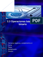 2.3 Operaciones Básicas en Binario